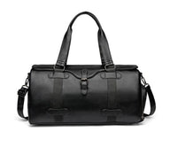 Premium-Ledertasche für Reisen und Fitnessstudio – Farbe Schwarz