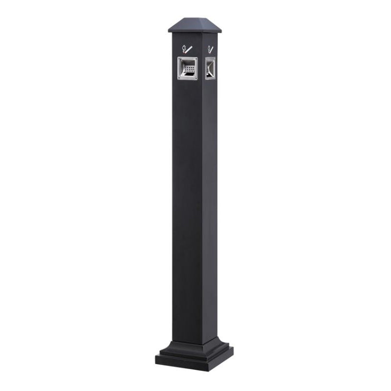 Müllsäule / Aschenbecher – schwarz