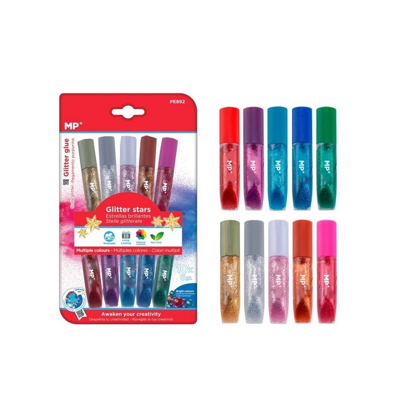 Flüssiger Glitzerkleber 10 Farben / 6 gr