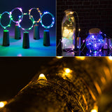 Blaue LED-Lichterkette mit Korken – Produktabbildung 2