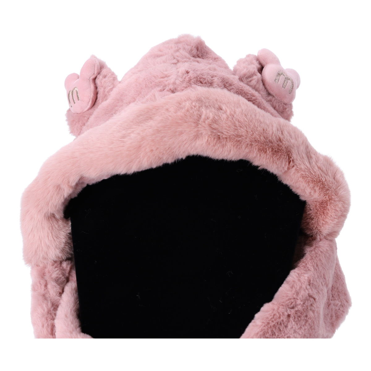 Plüschmütze mit Schal und 3-in-1-Handschuhen für Kinder von 2 bis 12 Jahren – rosa – Produktabbildung 2