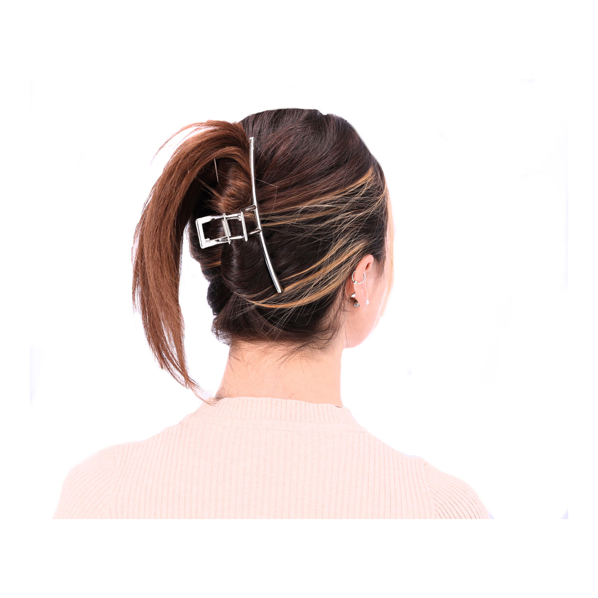 Dekorative Haarnadel, Haarspange – silber – Produktabbildung 3