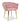 Veloursstuhl Rosa GLAMOUR – goldene Beine, geflochten, modern