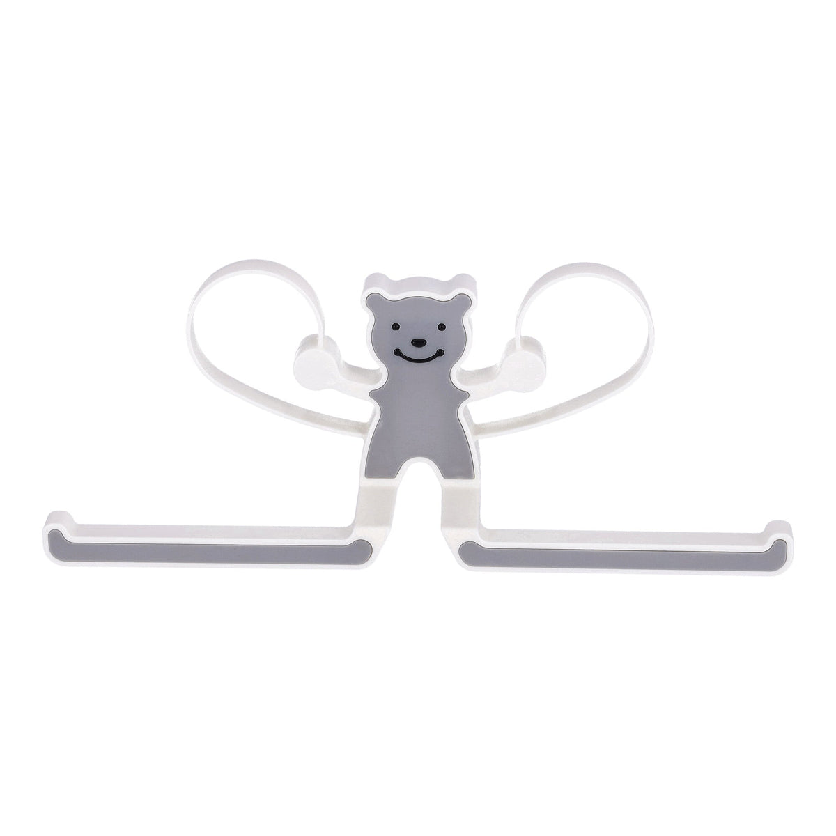 Multifunktionaler Haken mit Teddybär - grau.