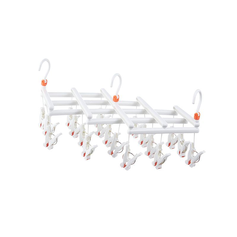 Praktischer klappbarer Kleiderbügel mit Clips, 19 Clips
