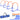 PawHut Agility-Set für Hunde, Hundetraining, 4 Bögen, für Einsteiger, mit Tragetasche, blau+orange, 88 x 64 x