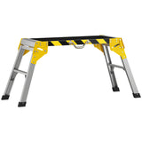 HOMCOM Arbeitsplattform Alu Werkbank Klappbar Arbeitstisch bis 150 kg, Arbeitsbühne mit Griff – Produktabbildung 11