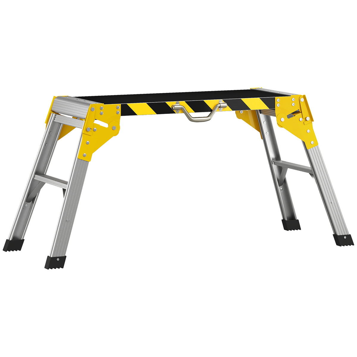HOMCOM Arbeitsplattform Alu Werkbank Klappbar Arbeitstisch bis 150 kg, Arbeitsbühne mit Griff – Produktabbildung 11