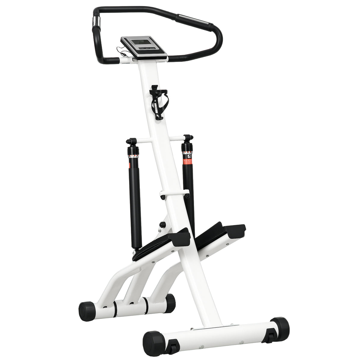 STEPPER mit 12 Widerstandsstufen, LCD-Anzeige, 2 Rollen, 80 cm x 61 cm x 134 cm, Weiß + Schwarz