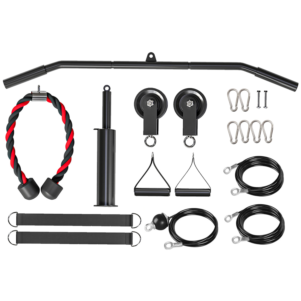 Fitness Latzug Gym Fitnesssgeräte Kabelzug Pulley System Arm Krafttraining für Zuhause