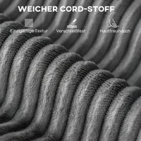 HOMCOM Chaiselongue 2 Sitzer Groß Schlafsofa 134 x 151 cm mit Becherhalter für Wohnzimmer, Grau – Produktabbildung 5