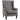 HOMCOM Ohrensessel im Vintage-Design, Lesesessel, Akzentsessel, Holzbeine, Knopfheftung, Grau + Schwarz