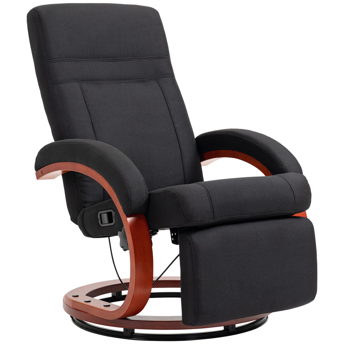 HOMCOM Relaxsessel mit Liegefunktion Fernsehsessel mit hoher Rückenlehne ergonomische Armlehne Fußstütze