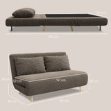 HOMCOM Schlafsofa, Gästebett, 3-fach verstellbare Rückenlehne, Kordoptik, bis 120 kg, 141 x 90 x 81 cm – Produktabbildung 3