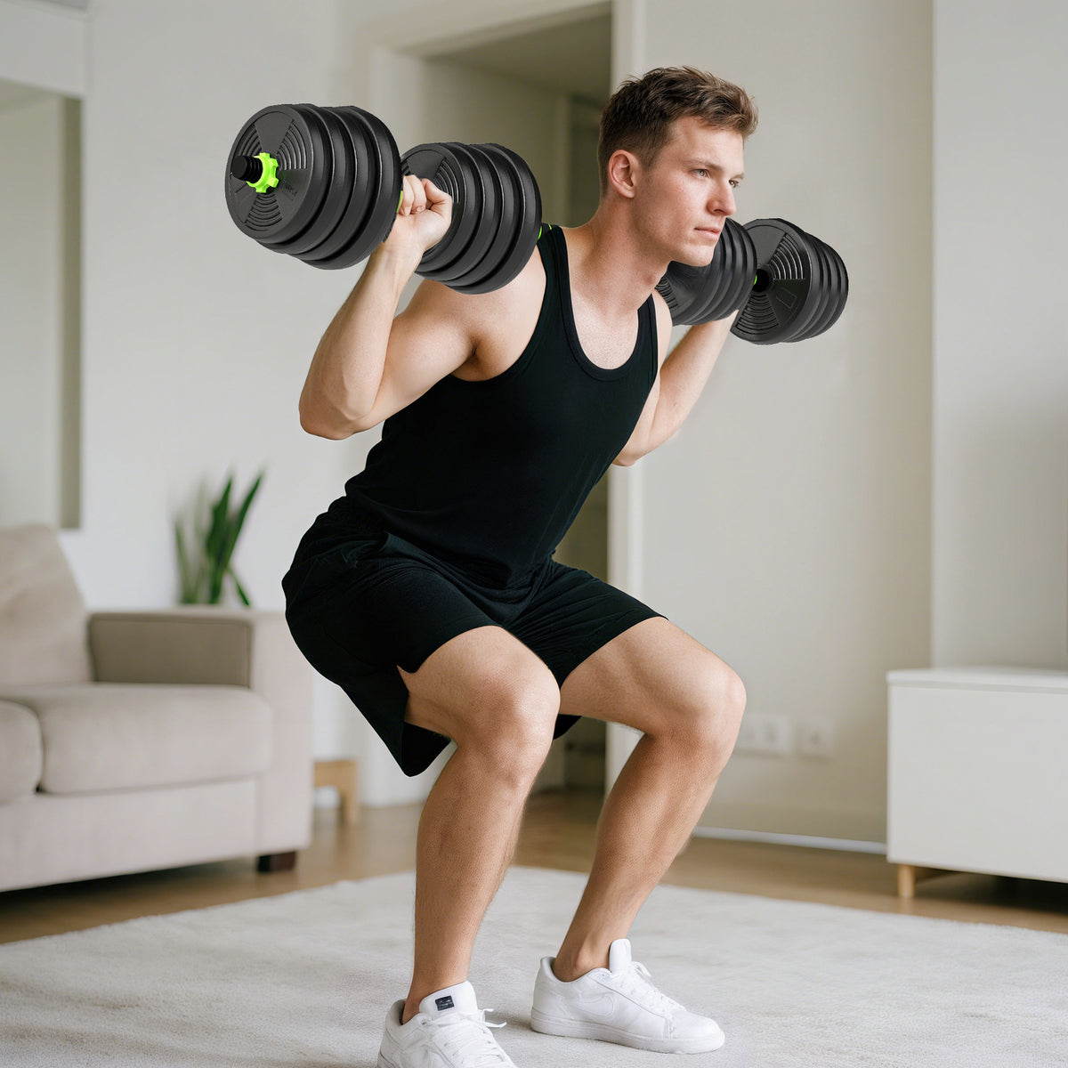 Hantelset verstellbar 30 KG Kurzhantel Set Kurzhanteln Langhanteln Hanteln Set für Krafttraining – Produktabbildung 2