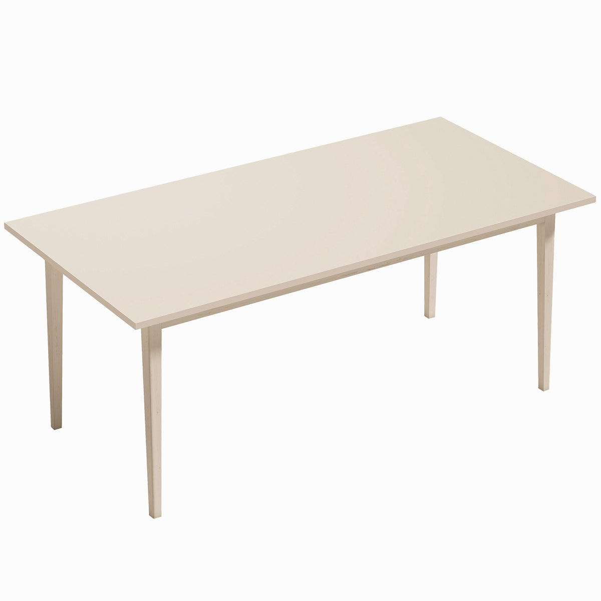 HOMCOM Esstisch für 8 Personen, Moderner Küchentisch mit Massivholzbeinen, 180 cm, Creme