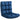 HOMCOM Sessel Gästematratze Bodensessel, verstellbare Rückenlehne, Velouroptik, 55 cm x 71 cm x 53,5 cm, Blau