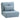 HOMCOM Bodensessel Klappmatratze Schlafmatte, 2-in-1-Design, abnehmbares Kissen, 60 x 80 x 56 cm, Himmelblau
