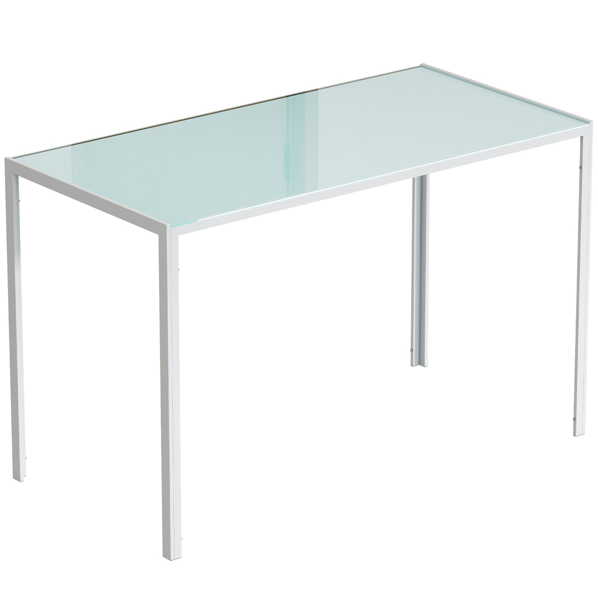 HOMCOM Esstisch Küchentisch großer Tisch, modernes Design, 120 cm x 60 cm x 75 cm, Weiß