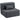 HOMCOM Bodensofa, Polstercouch, in Matratze umwandelbar, Schaumstoff, Kissen, Dunkelgrau