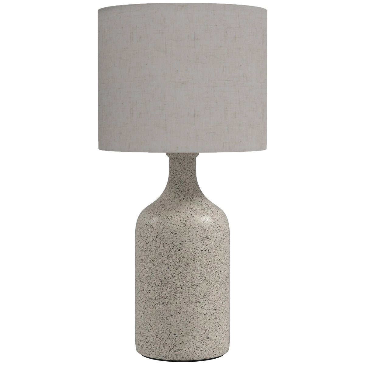 HOMCOM Tischlampe Tischleuchte, Nachttischlampe Schreibtischlampe mit Keramiksockel, Leinenschirm, 22x22x45