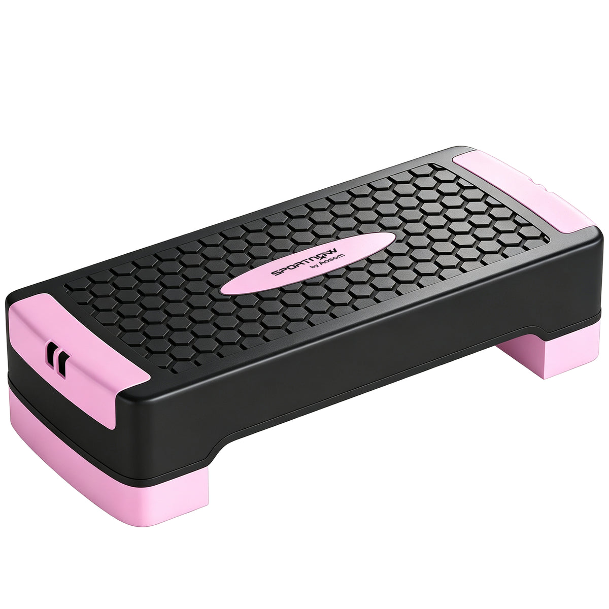 Steppbrett höhenverstellbar Fitness Aerobic Stepper mit 2 Stufen (11/16 cm) 2 Widerstandsbändern