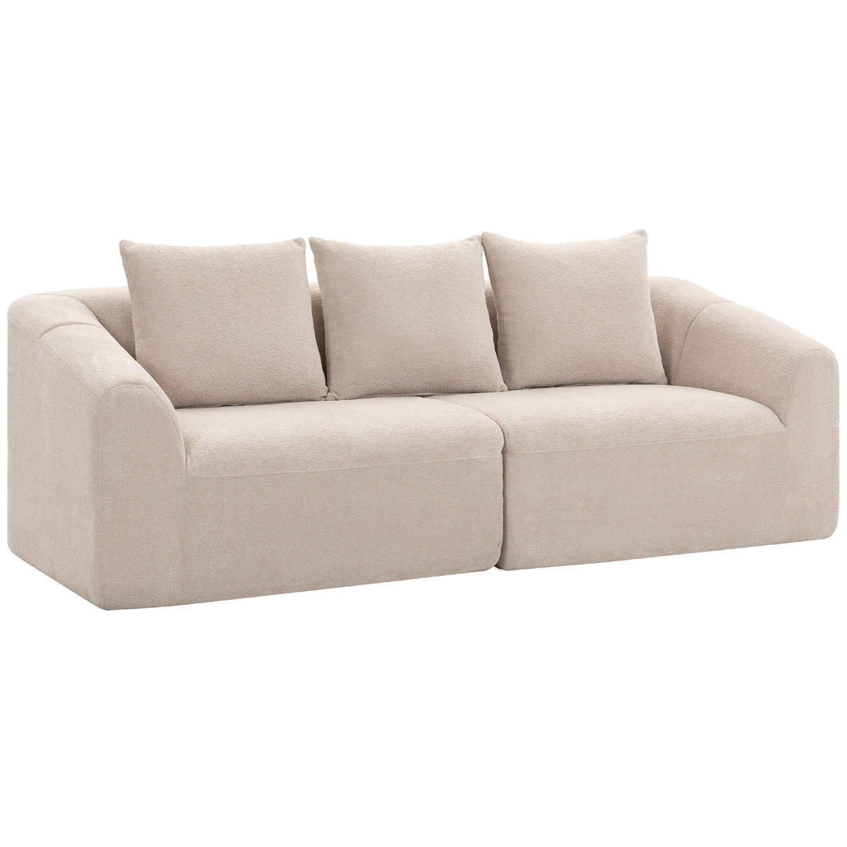 HOMCOM 3-Sitzer Sofa, Chenille Cloud Couch ohne Rahmen, dicke Federkernpolsterung, extra breite Sitzfläche, 3