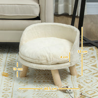 PawHut Tierbett für Hunde und Katzen, weiches & waschbares Kissen, Schutzrand, 40,5 x 40,5 x 33 cm – Produktabbildung 3