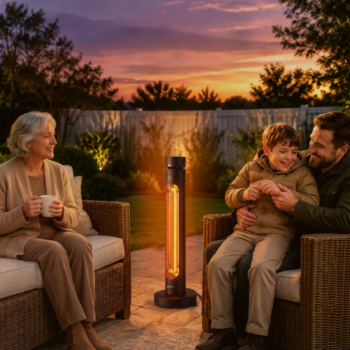Outsunny Infrarot Heizstrahler 2000W Carbonfaser oszillierender Standheizstrahler mit Fernbedienung 8 – Produktabbildung 2