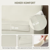 HOMCOM 2-Sitzer-Sofa, Doppelsitzsofa mit Kautschukholzbeinen, Polstersofa für Wohnzimmer, Schlafzimmer – Produktabbildung 4