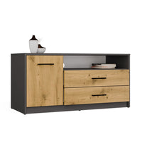 TV-Schrank SIMPLO 1D2S 2 Schubladen 1 Tür ANTHRAZIT EICHE ARTISAN