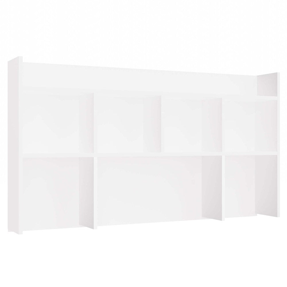 Schreibtischaufsatz 130 cm WEISS Regal für Bücher Dokumente