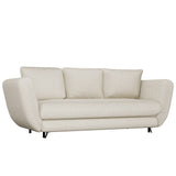 SOFA SARIS BEIGE SCHWARZER FUSS