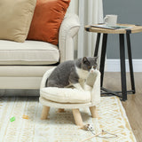 PawHut Tierbett für Hunde und Katzen, weiches & waschbares Kissen, Schutzrand, 40,5 x 40,5 x 33 cm – Produktabbildung 2