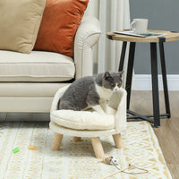 PawHut Tierbett für Hunde und Katzen, weiches & waschbares Kissen, Schutzrand, 40,5 x 40,5 x 33 cm – Produktabbildung 2