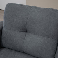 HOMCOM Ecksofa in L-Form, beidseitig anbringbare Chaiselongue, Polstersofa, Dunkelgrau – Produktabbildung 8