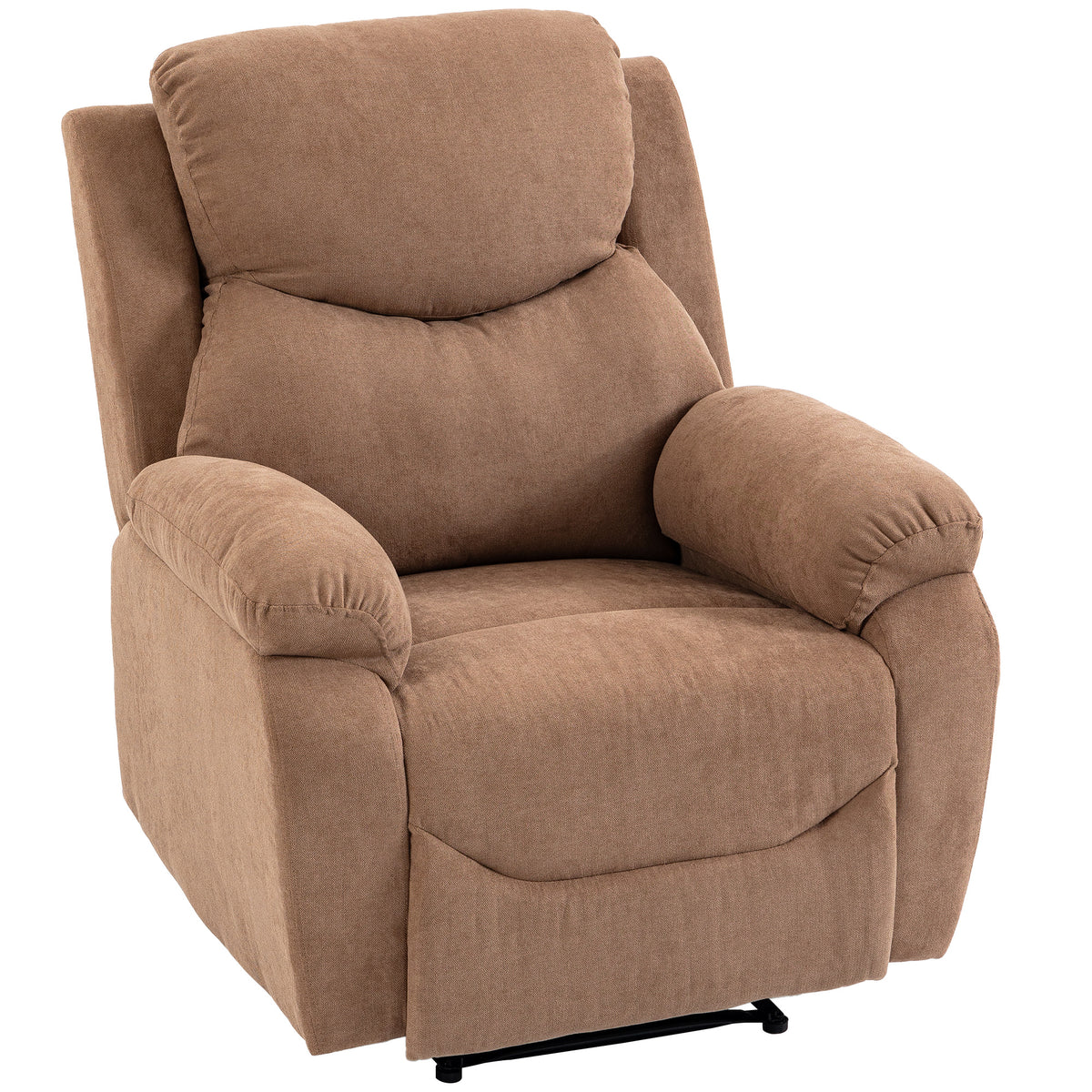 HOMCOM Relaxsessel, Fernsehsessel mit Liegefunktion, Leinenoptik, für Wohnzimmer, Schlafzimmer Dunkelbraun