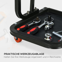 HOMCOM Werkstatthocker, robust & komfortabel, 38x35x37cm, Rot/Schwarz – Produktabbildung 4