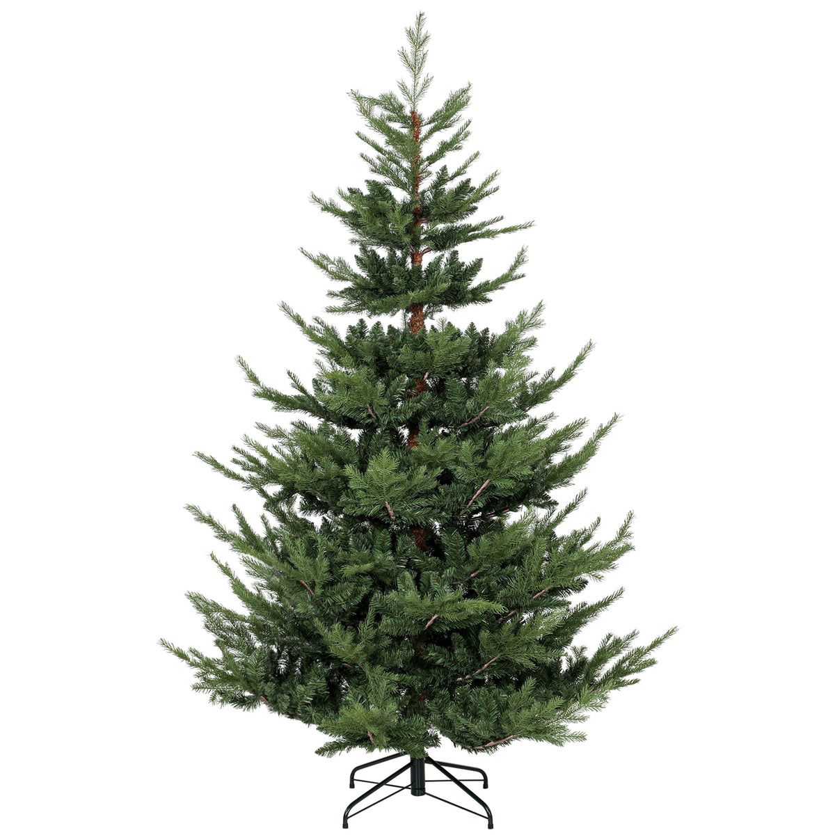 HOMCOM Weihnachtsbaum, Kunsttanne, realistisches Aussehen, schneller Aufbau, Kunststoff, Grün, 140 x 140 x