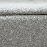HOMCOM Sitztruhe, Sitzbank mit Stauraum, bis 120kg, Samtoptik, 95x38x45cm, Grau – Produktabbildung 5