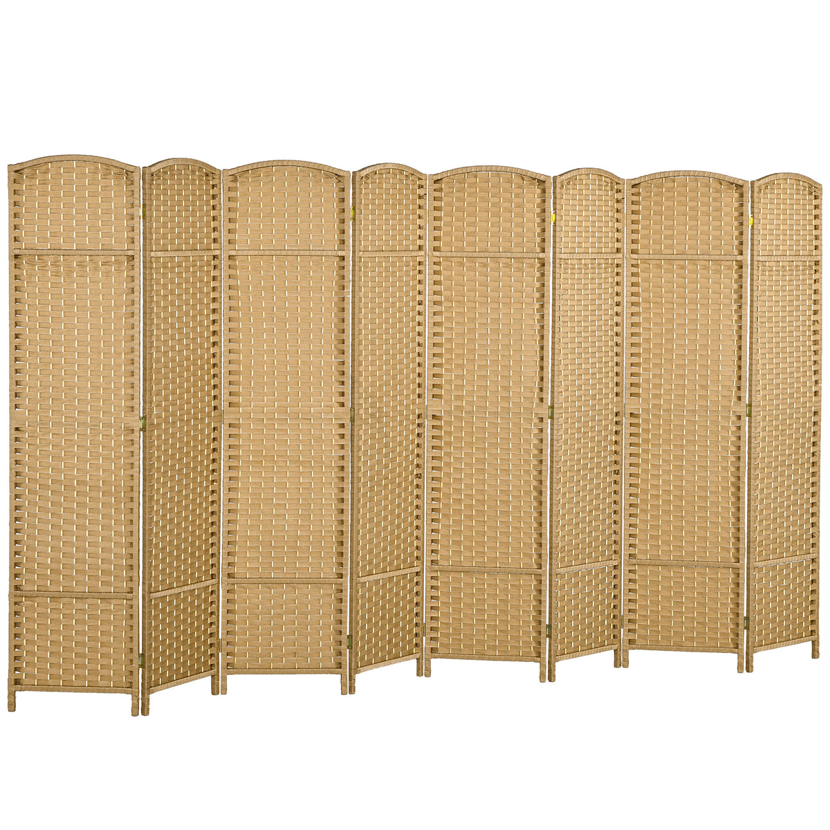 HOMCOM 8-teiliger Raumtrenner, Faltbarer Sichtschutz, Sichtschutzwand für Wohnzimmer, Schlafzimmer