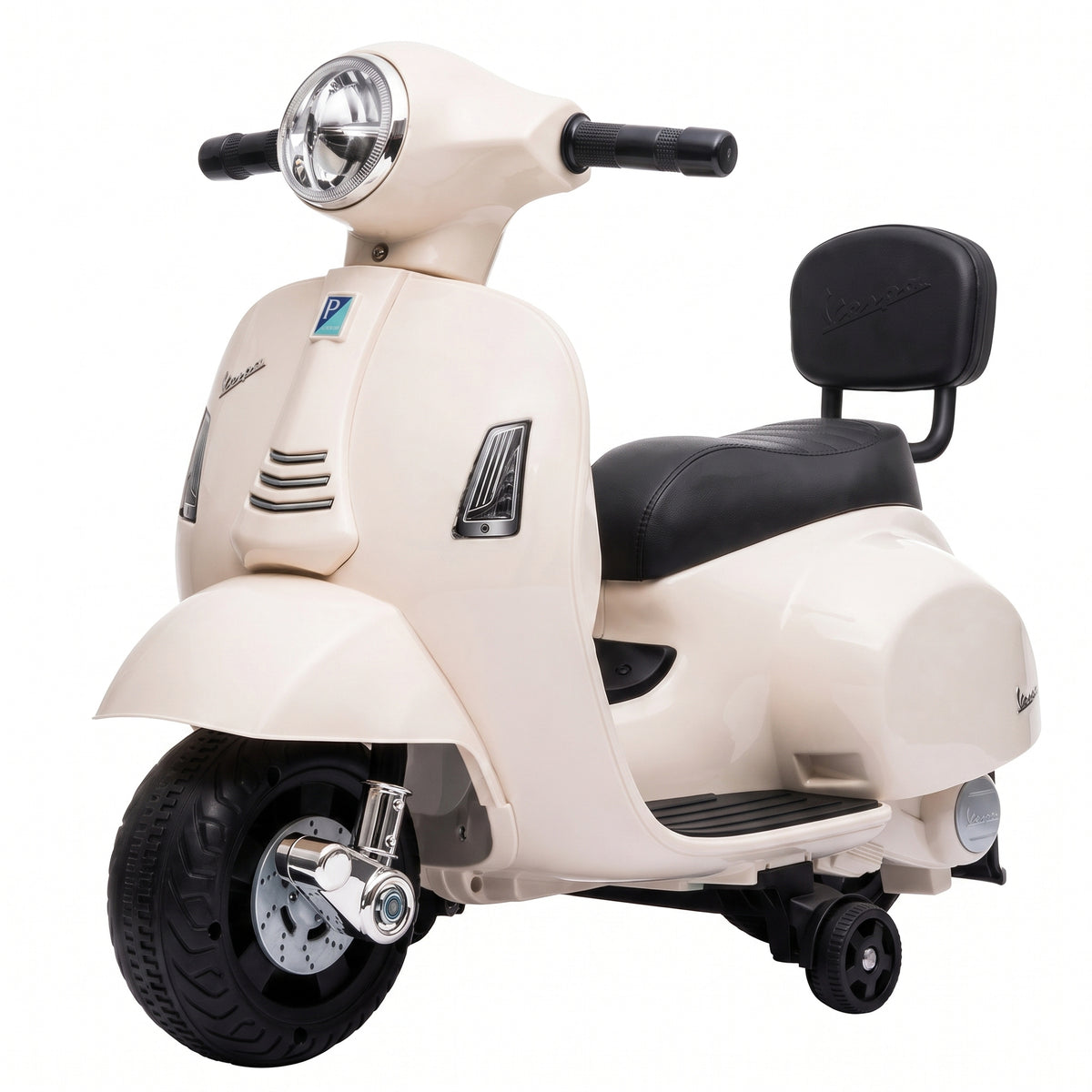 Elektro Motorrad Kinder Mini Vespa GTS 6V Elektromotorrad mit Lithium-Akku Ergonomischer Sitz Rückenlehne
