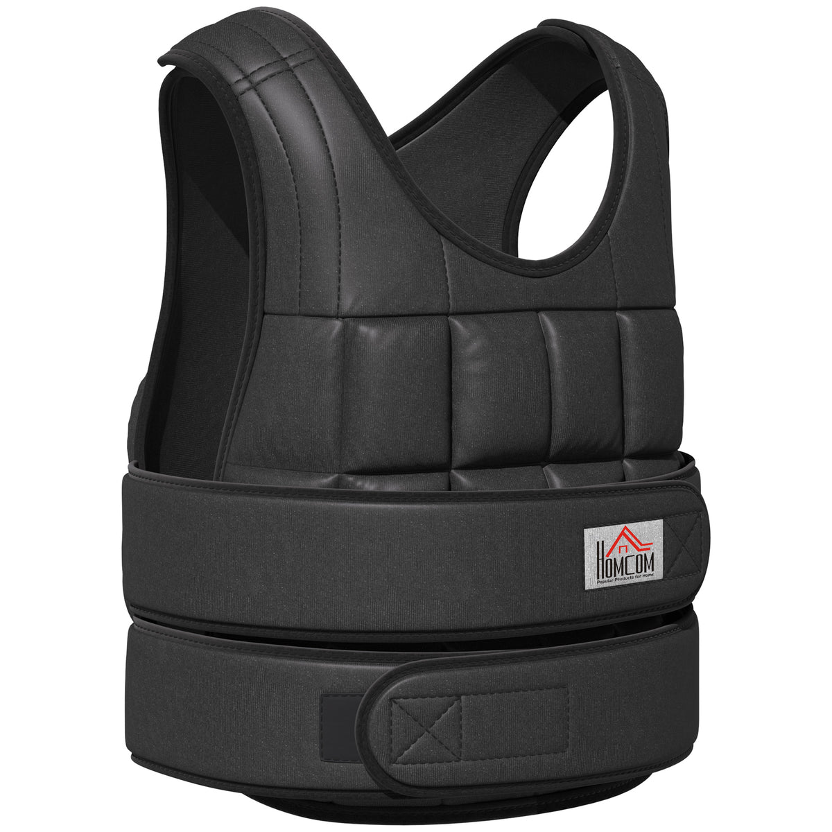 HOMCOM 30 kg Gewichtsweste Trainingsweste mit 35 Gewichtssäcke Verstellbar Krafttraining Fitness Oxford