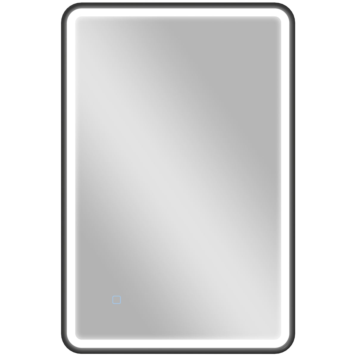 HOMCOM 90 x 60 cm LED-Badezimmerspiegel, Lichter, 3 Farben, dimmbar, Memory-Funktion, horizontal und