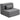 HOMCOM Bodensofa, Polstercouch, in Matratze umwandelbar, Schaumstoff, Kissen, Grau