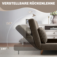 HOMCOM Schlafsofa, Gästebett, 3-fach verstellbare Rückenlehne, Kordoptik, bis 120 kg, 141 x 90 x 81 cm – Produktabbildung 5