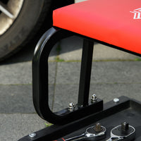 HOMCOM Werkstatthocker, robust & komfortabel, 38x35x37cm, Rot/Schwarz – Produktabbildung 7