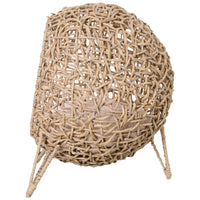 PawHut Katzenhaus aus Rattan mit Kissen Katzenschlafplatz Katzenhöhle mit erhöhten Füßen Natur Ø52 x 58 – Produktabbildung 10
