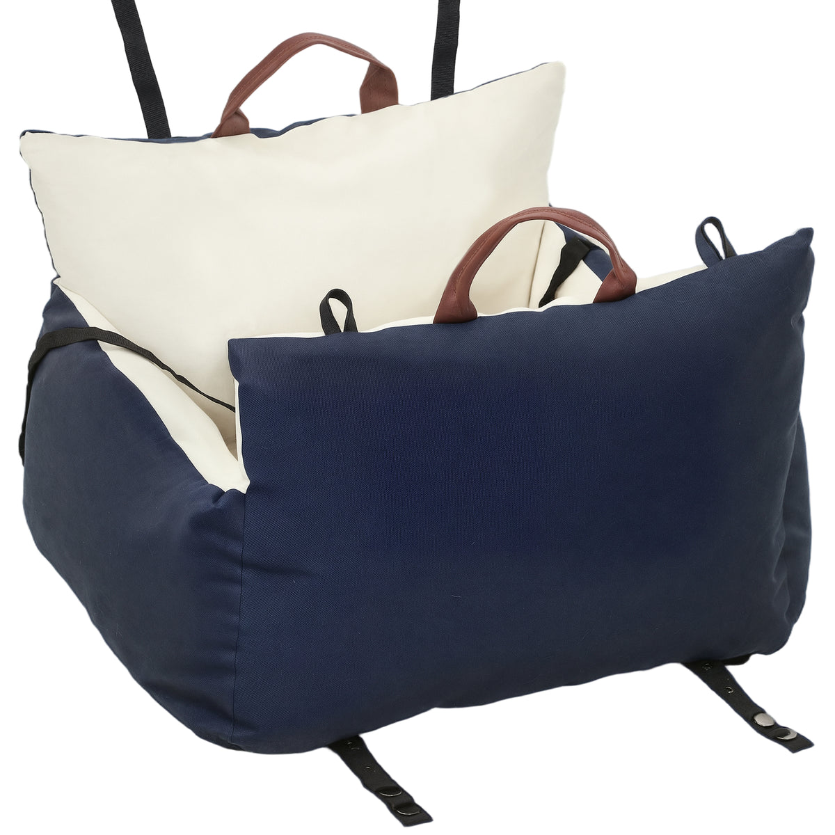 PawHut Hundeautositz, 2 Gurte, waschbare Bezüge, für Haustiere unter 5 kg, Blau