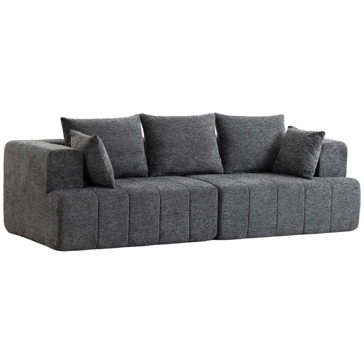 HOMCOM 3-Sitzer-Sofa, Cloud-Sofa aus Chenille mit dicker Federkernpolsterung, breiter und tiefer Sitzfläche